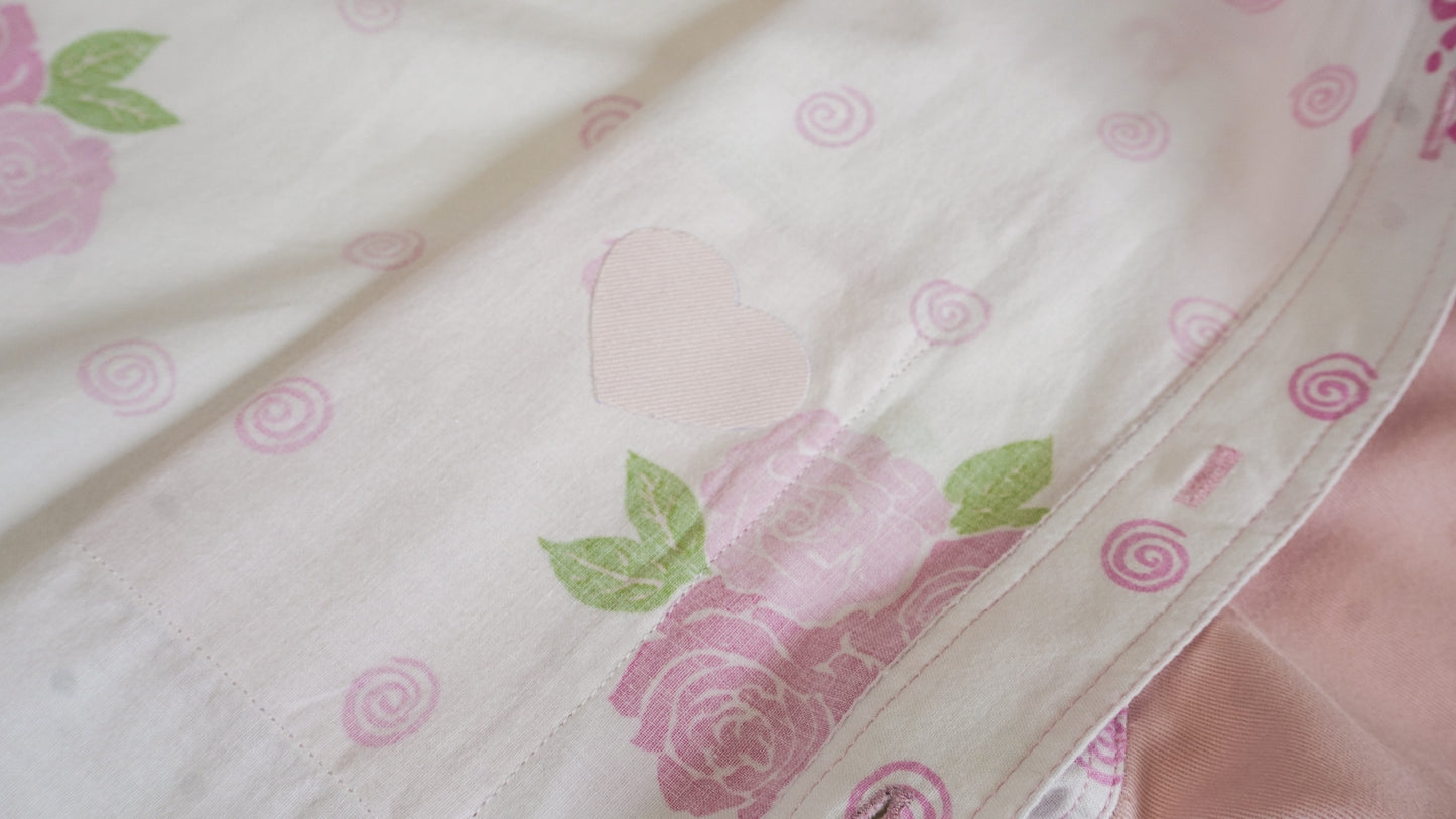 Chemise unisexe vintage upcyclée taille S / M