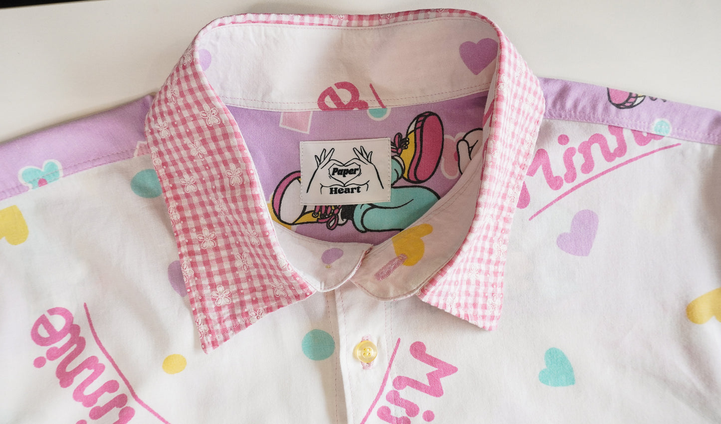 Chemise unisexe vintage upcyclée taille L / XL