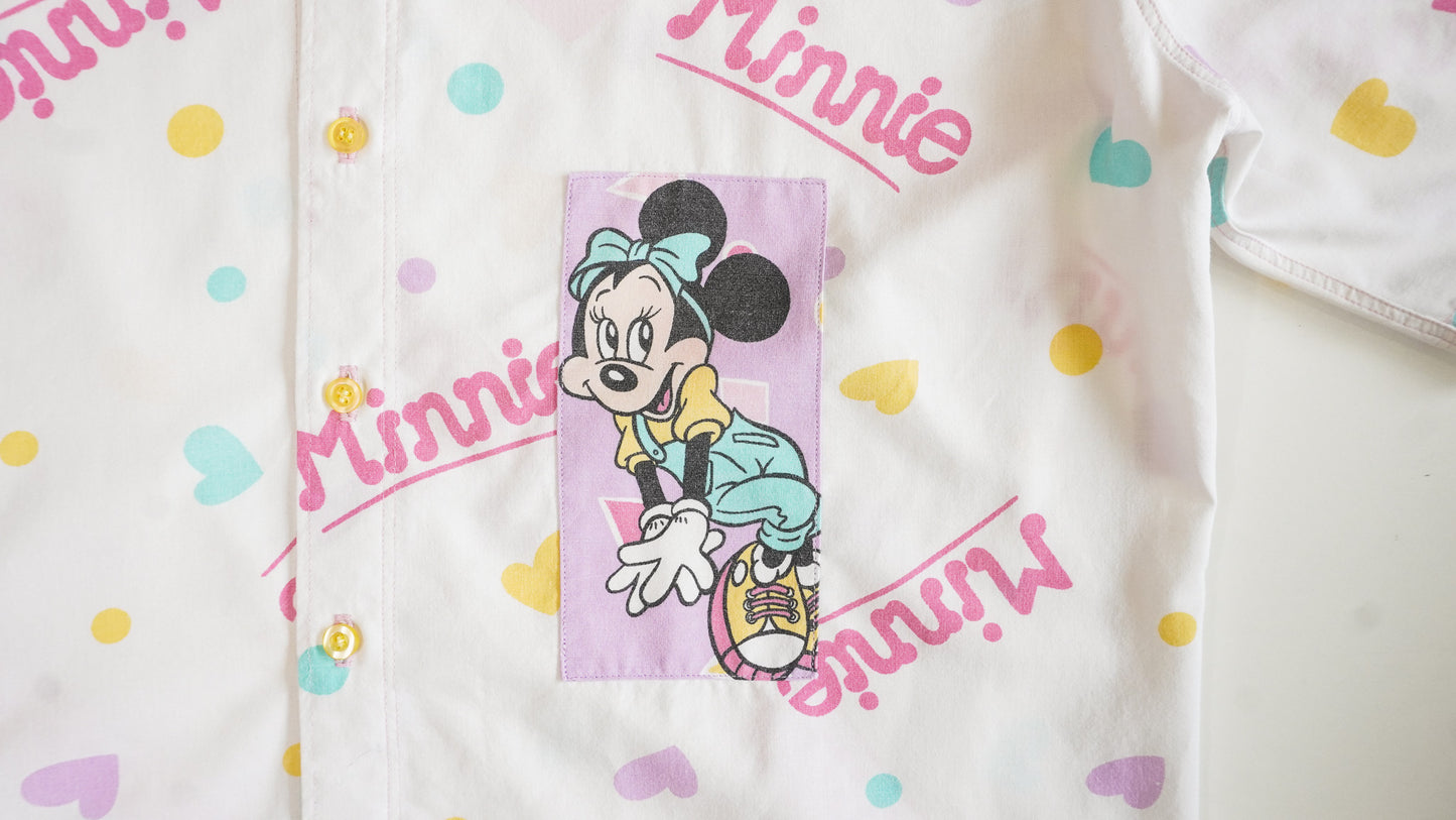 Chemise unisexe vintage upcyclée taille L / XL
