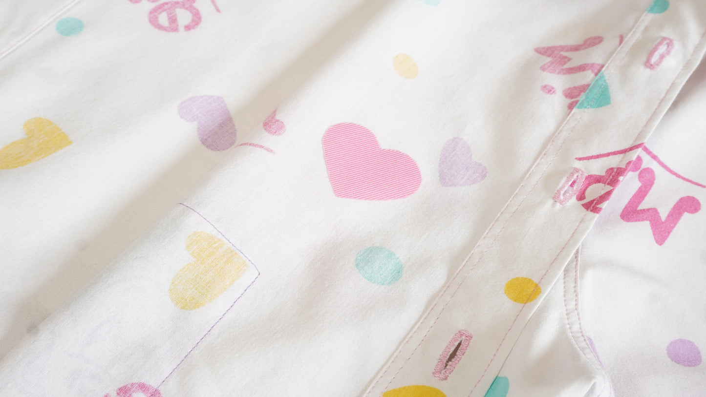 Chemise unisexe vintage upcyclée taille L / XL