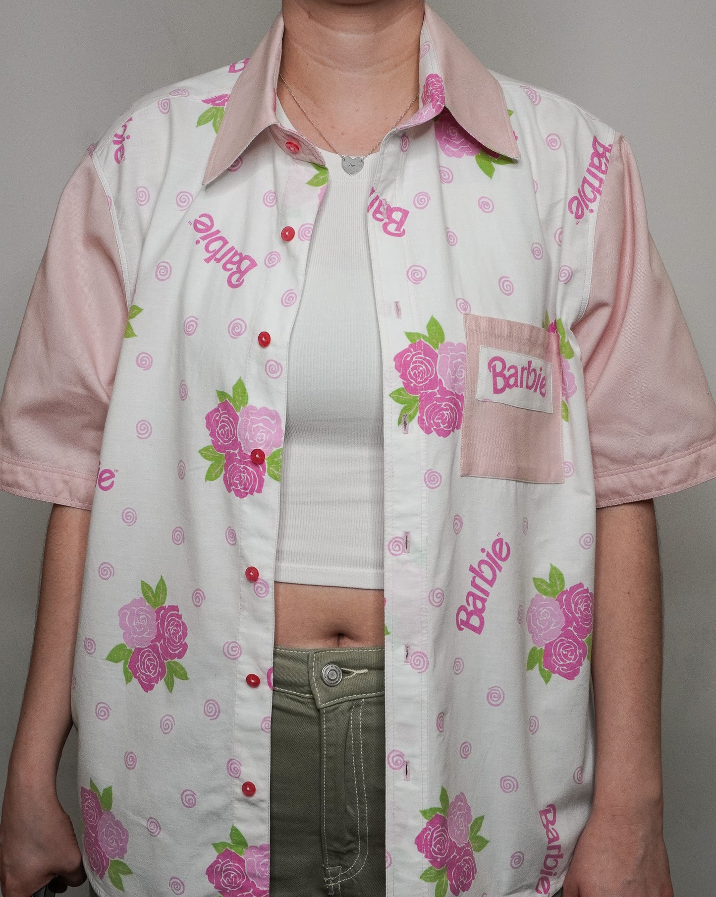 Chemise unisexe vintage upcyclée taille S / M