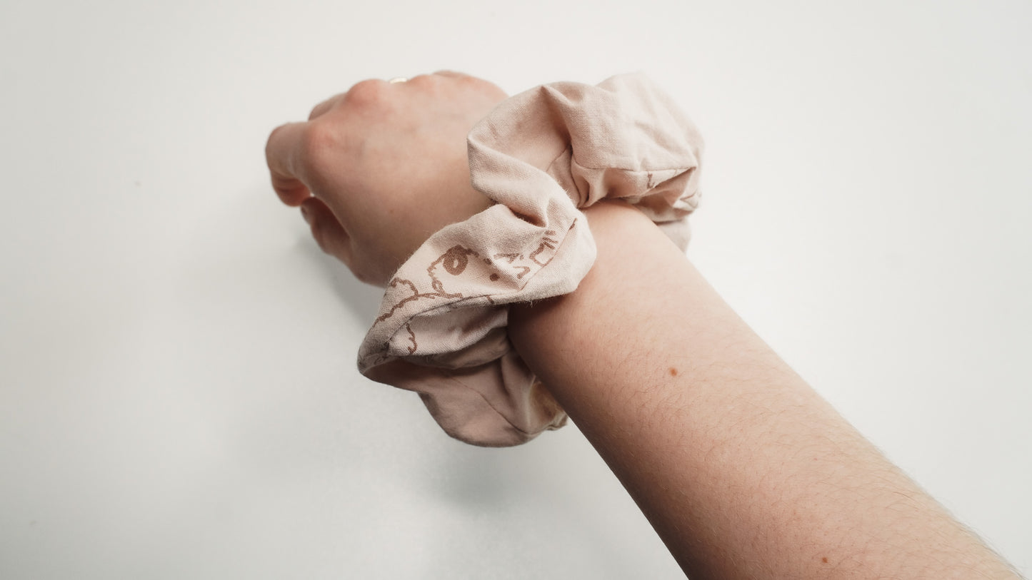 Chouchou vintage upcyclé