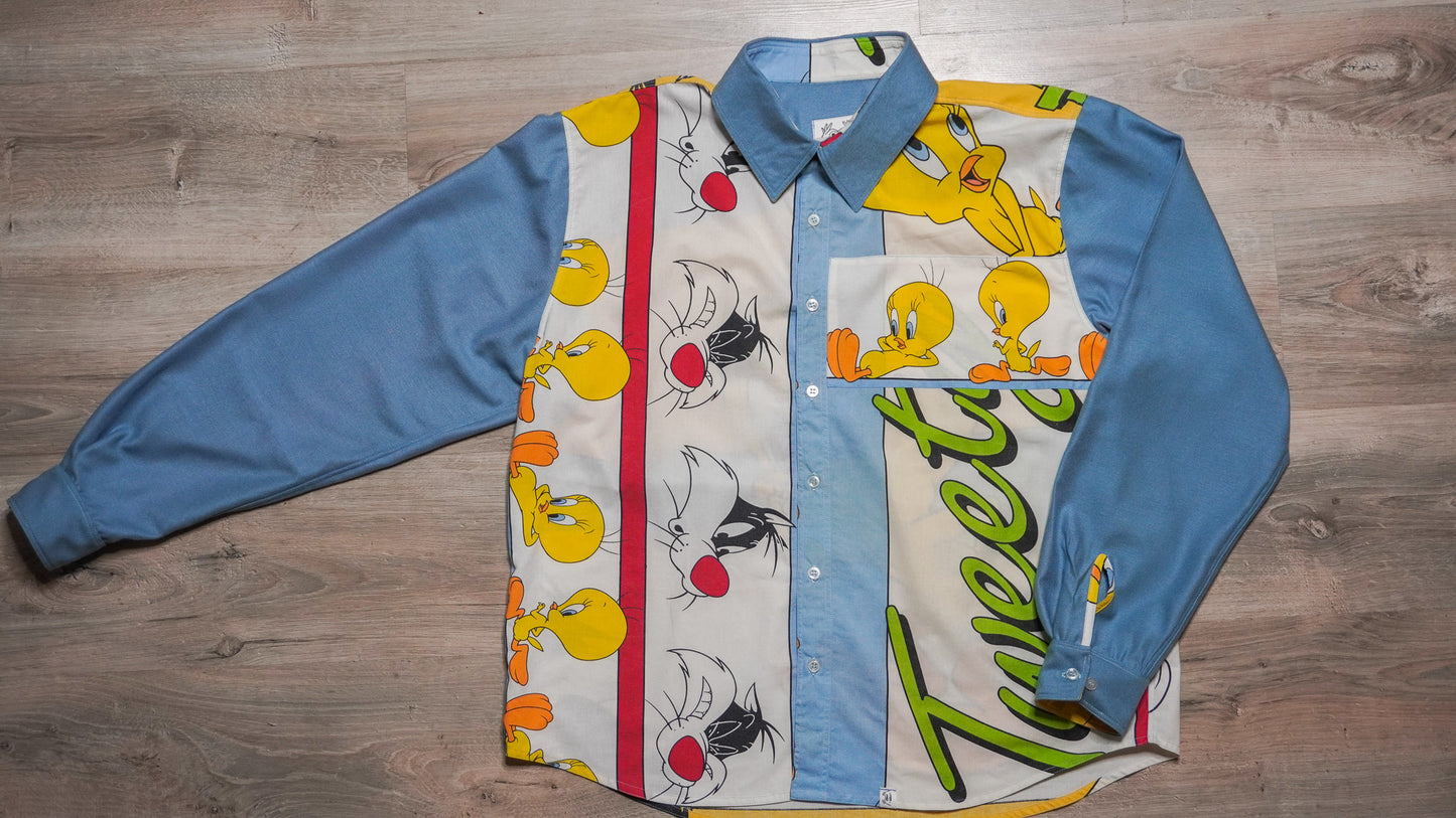 Chemise unisexe vintage upcyclée taille XL / 2XL