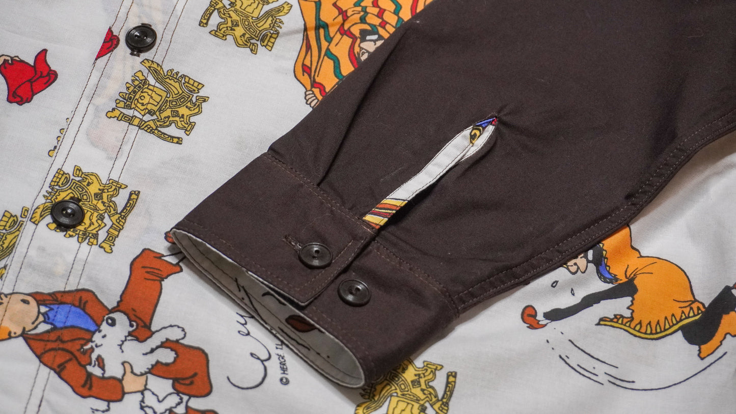 Chemise unisexe vintage upcyclée taille S / M