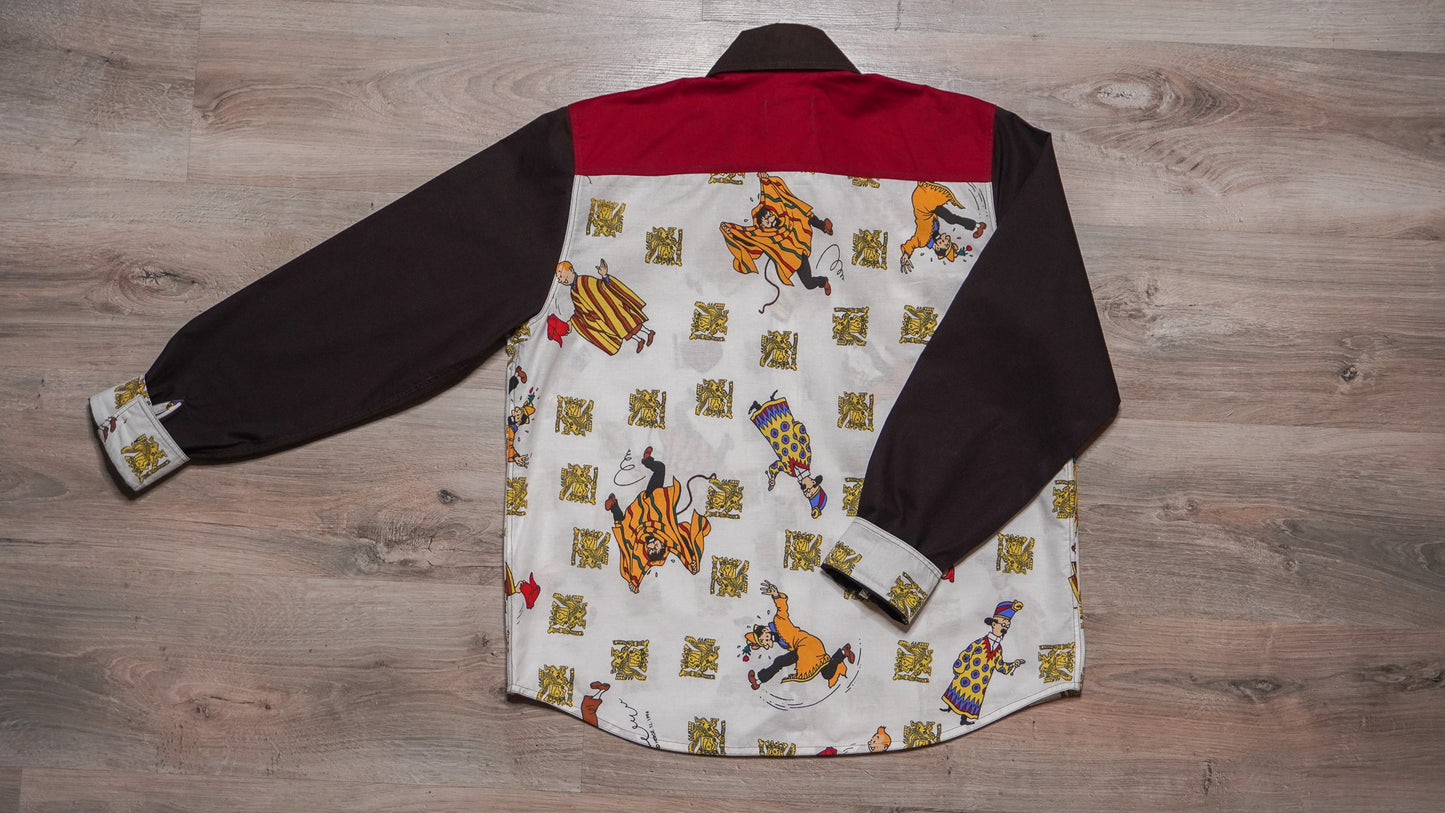 Chemise unisexe vintage upcyclée taille S / M