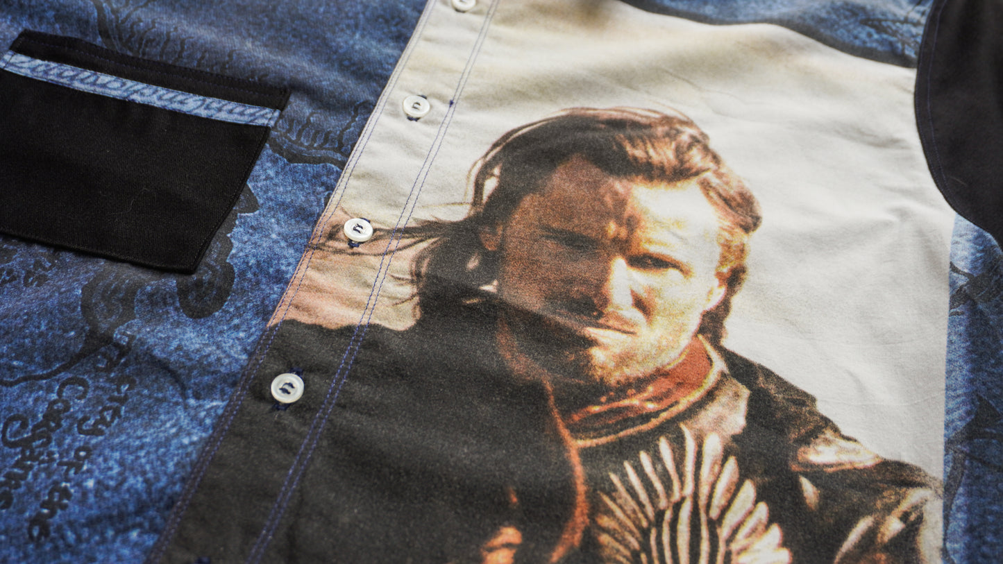 Chemise unisexe vintage upcyclée taille L / XL