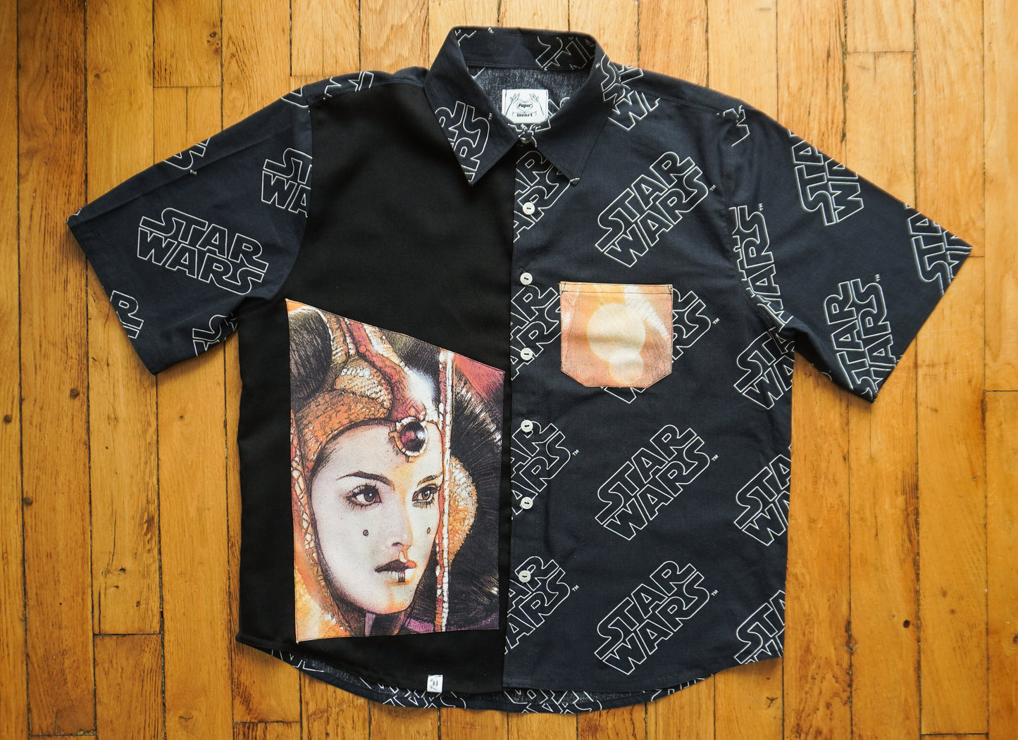 Chemise unisexe vintage upcyclée taille M / L
