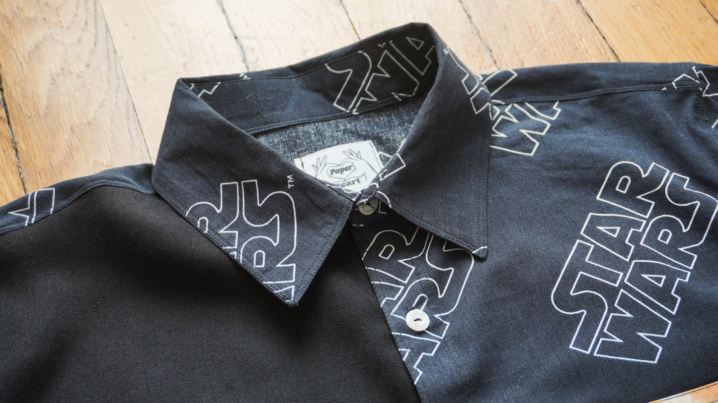Chemise unisexe vintage upcyclée taille M / L