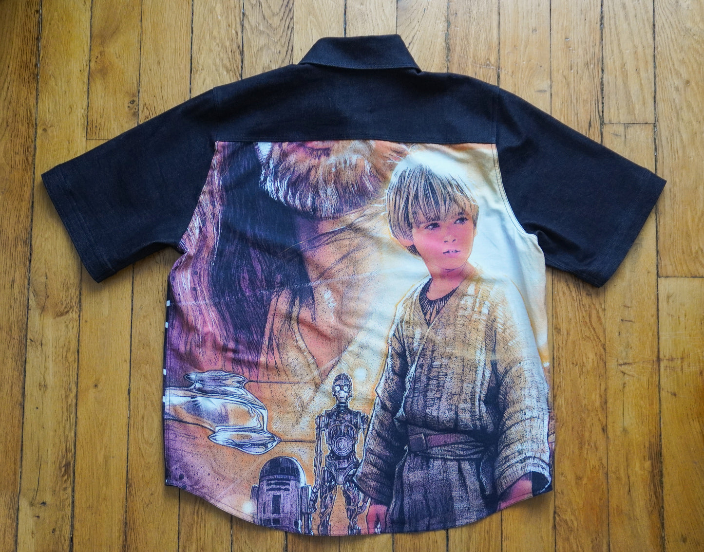Chemise unisexe vintage upcyclée taille S / M