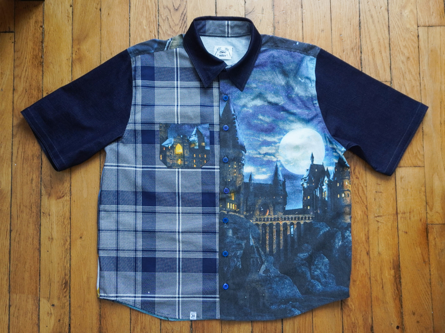 Chemise unisexe vintage upcyclée taille 2XL / 3XL