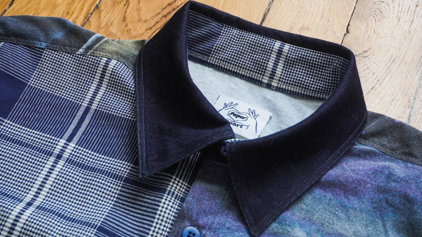 Chemise unisexe vintage upcyclée taille 2XL / 3XL