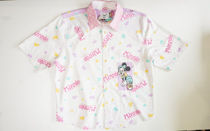 Chemise unisexe vintage upcyclée taille L / XL