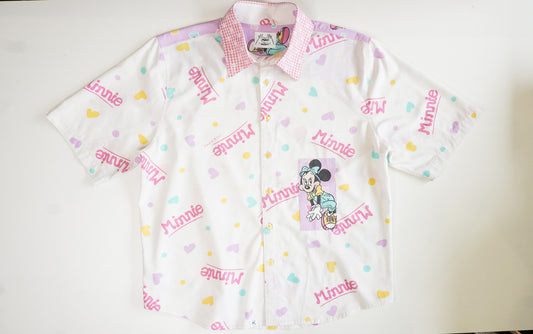 Chemise unisexe vintage upcyclée taille L / XL
