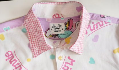 Chemise unisexe vintage upcyclée taille L / XL
