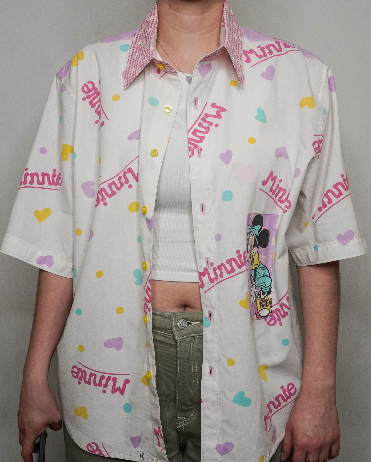 Chemise unisexe vintage upcyclée taille L / XL