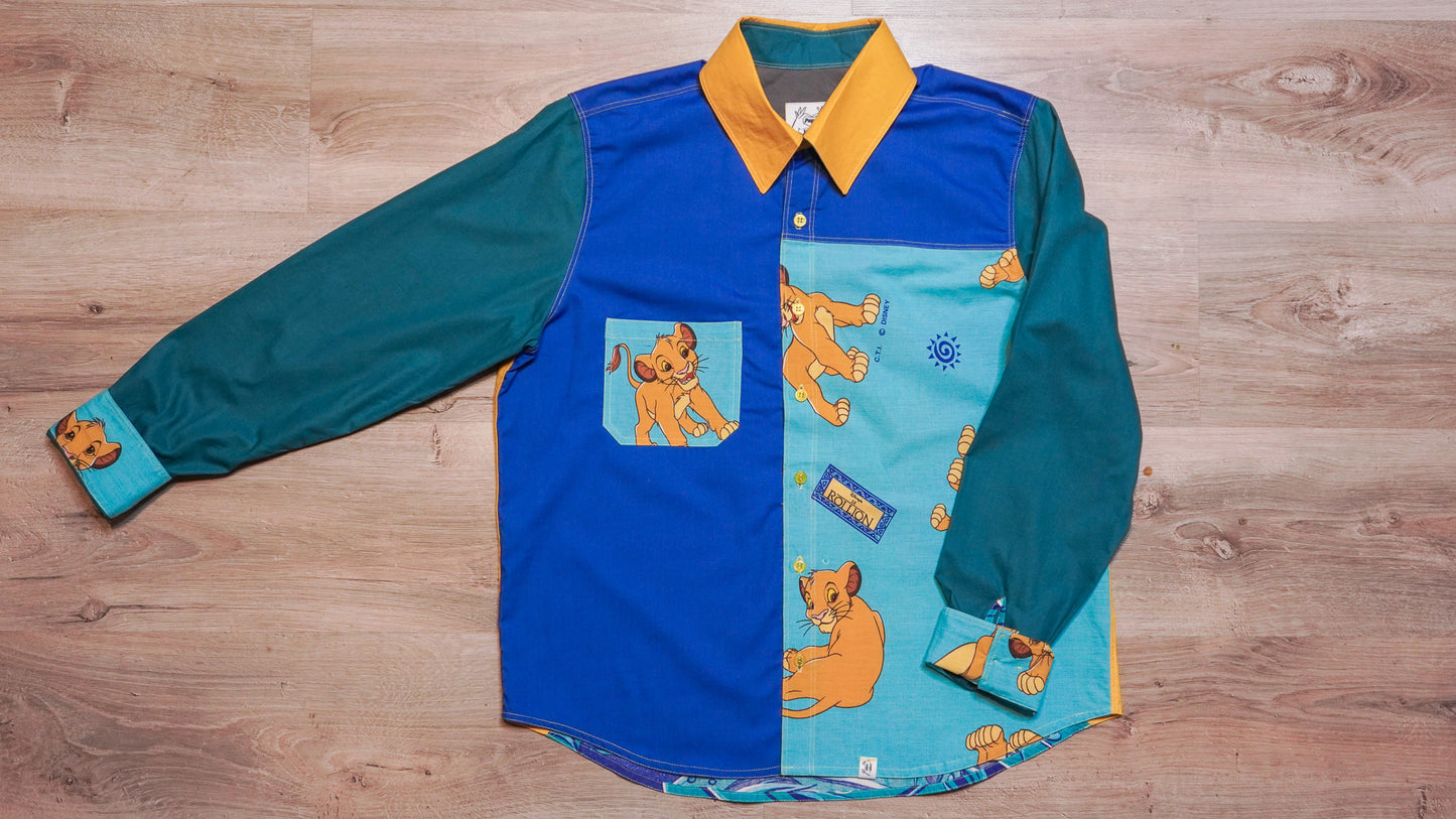 Chemise unisexe vintage upcyclée taille S / M